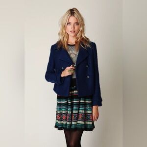 Free People Royal Blue Peacoat